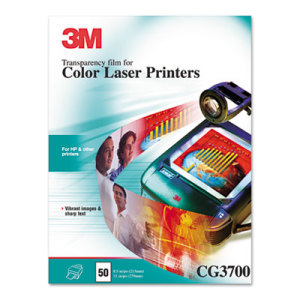 3m Color Laser Printer Transparency Film - MMMCG3700 - Shoplet.com