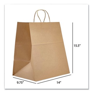 Prime Time Packaging Kraft Paper Bags - PTENK141015 - Shoplet.com