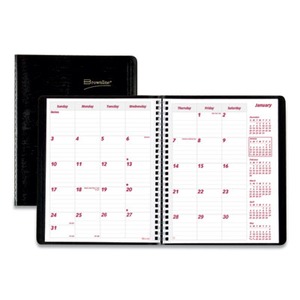 Brownline Essential Collection 14-Month Ruled Planner - REDCB1200BLK ...