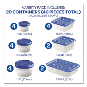 Ziploc 40-Piece Plastic Containers with Lids Variety Pack - SJN24419502 ...