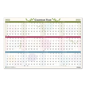 House Of Doolittle Recycled Floral Reversible/Erasable Wall Calendar ...