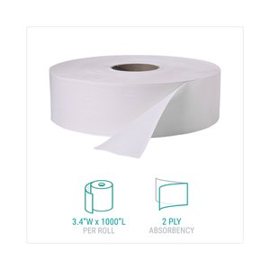 Windsoft Jumbo Roll Bath Tissue - WIN202 - Shoplet.com