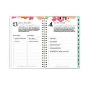 Blue Sky® Day Designer Secret Garden Mint Frosted Weekly/Monthly Planner, 8  x 5, Multicolor Cover, 12-Month (Jan to Dec): 2024