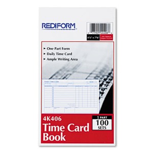 RED4K402 Rediform Employee Time Card 