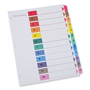 Universal Deluxe Table of Contents Dividers for Printers - UNV24802 ...