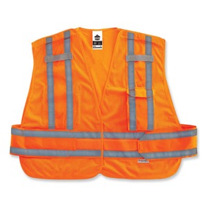 GloWear 8244PSV Class 2 Expandable Public Safety Hook and Loop Vest, Polyester, 3XL Plus, Orange, Ships in 1-3 Business Days GloWear 8244PSV Class 2 Expandable Public Safety Hook and Loop Vest, Polyester, 3XL Plus, Orange, Ships in 1-3 Business Days