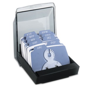 Rolodex Petite Covered Tray Card File Holds 250 2 1/4 x 4 Cards ...