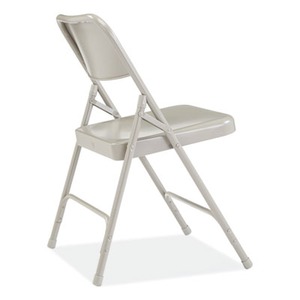 200 Series Premium All-Steel Double Hinge Folding Chair, Supports 500 lb, 17.25