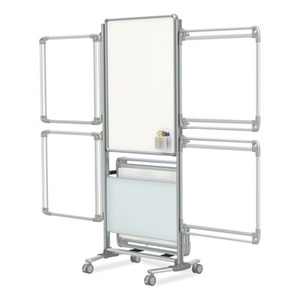 Nexus Easel Whiteboard, 32 x 76.13, White Surface, Satin Aluminum Frame, Ships in 7-10 Business Days Nexus Easel Whiteboard, 32 x 76.13, White Surface, Satin Aluminum Frame, Ships in 7-10 Business Days