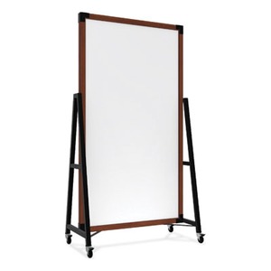 Prest Mobile Magnetic Whiteboard, 40.5 x 73.75, White Surface, Caramel Oak Wood Frame, Ships in 7-10 Business Days Prest Mobile Magnetic Whiteboard, 40.5 x 73.75, White Surface, Caramel Oak Wood Frame, Ships in 7-10 Business Days