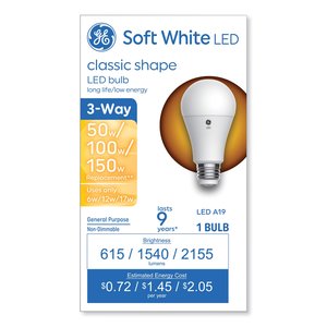 Ge Healthcare Classic LED SW Non-Dim A19 Light Bulb - GEL93130566