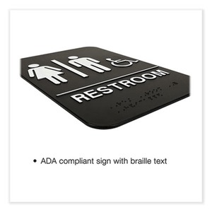 Indoor/Outdoor Restroom with Braille Text, 6 Indoor/Outdoor Restroom with Braille Text, 6
