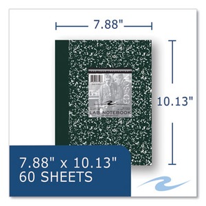 Lab and Science Notebook, Quadrille Rule (5 sq in), Green Marble Cover, (60) 10.13 x 7.88 Sheets, 24/CT,Ships in 4-6 Bus Days Lab and Science Notebook, Quadrille Rule (5 sq in), Green Marble Cover, (60) 10.13 x 7.88 Sheets, 24/CT,Ships in 4-6 Bus Days