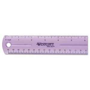 Westcott Transparent Shatter-Resistant Plastic Ruler - ACM45016 