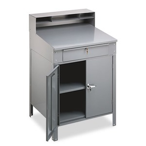 Tennsco Steel Cabinet Shop Desk - TNNSR58MG Easy Ordering - Shoplet.com