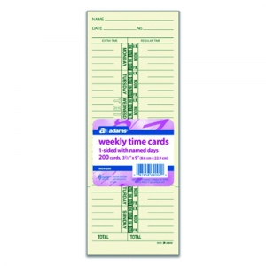 Adams Weekly Time Card - Named Days - ABF9659200 - Shoplet.com