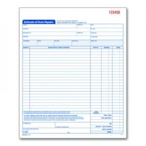 Adams Auto Repair Estimate Book - ABFD8104 - Shoplet.com