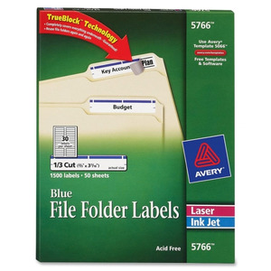 SKILCRAFT 7530-01-578-9297 Extra Large File Folder Label