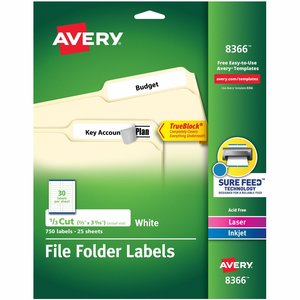 Avery File Folder Labels - AVE8366 - Shoplet.com
