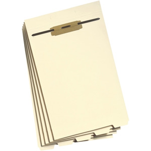 Smead Stackable Folder Dividers With Fasteners - Legal Size, Manila, 1/5-Cut Bottom Tabs - 50 Per Box (35650)