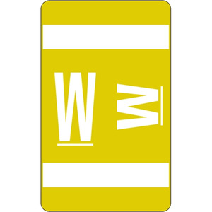 Smead AlphaZ Color-Coded Second Letter Alphabetical Labels, W, 1 X 1.63...