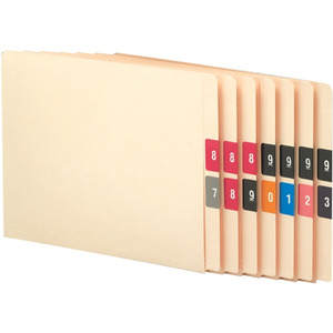 Bccr Bar-Style Color Coded Permanent End-Tab Alphabetical Label Smead Label 