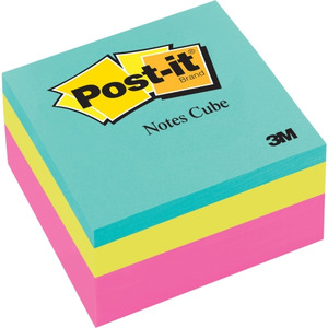 Post-it Notes Cube - Pink Wave - MMM2027RCR - Shoplet.com