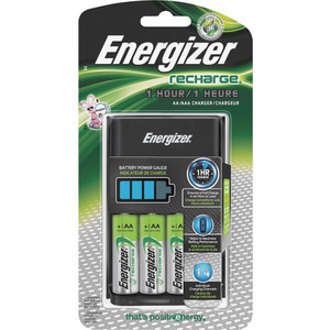 Eveready Recharge Battery Charger with 2 AA and 2 AAA NiMH Batteries - 1 Each - 1 Hour Charging - 4 - AA, AAA