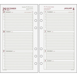 DAY RUNNER,INC. Day Runner 2-page-per-week Weekly Planner Refill Pages ...