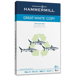 Hammermill Paper for Copy 11x17 Laser, Inkjet Recycled Paper - White -  Recycled - 30% Recycled Content - HAM86750 