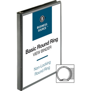 Business Source Basic D-Ring White View Binders - 5 Binder Capacity 