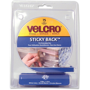 VELCRO® Brand Sticky Back Coins, 75 Sets