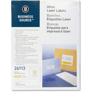 Business Source Bright White Premium-quality Address Labels - 1 Business Source Bright White Premium-quality Address Labels - 1