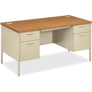 HON Metro Classic Double Pedestal Desk - 4-Drawer - HONP3262CL ...