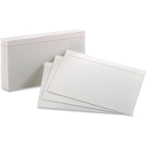 ruled cards pkg 3x5 oxford card