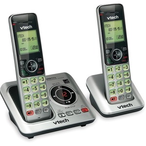 VTech CS6629-2 DECT 6.0 Expandable Cordless Phone with Answering System ...