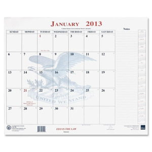 Unicor Month-at-a-Glance Blotter Style Calendar - UCR751015453748 ...