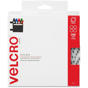 VELCRO®, VEK30200, Reusable Thin Straps, 100 / Pack, Black,Red