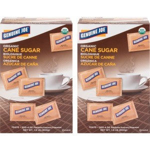 Genuine Joe Turbinado Natural Cane Sugar Packets - GJO70470