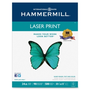Hammermill® Premium Multipurpose Print Paper, 97 Bright, 20 lb Bond Weight, 8.5  x 11, White, 500 Sheets/Ream, 10 Reams/Carton