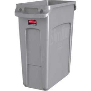 Rubbermaid Commercial Venting Slim Jim Waste Container 23 gal Blue