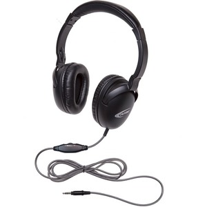 Califone 1017Av Neotech Plus Headphone With Calituff Braided Cord, 3.5Mm Plug, Inline Volume Control - Stereo - Matte Black - Mini-phone (3.5mm) - Wired - 32 Ohm - 20 Hz 20 kHz - Gold Plated Connector - Over-the-head - Binaural - Circumaural - 6 ft C