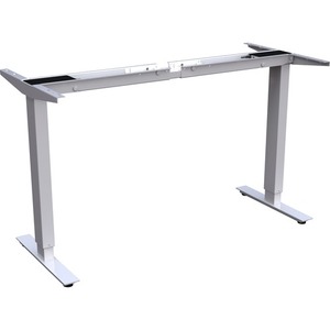 Lorell Quadro Electric Sit To Stand Desk 2 Tier Third Leg Black