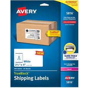 Avery TrueBlock Shipping Labels - AVE5816 - Shoplet.com