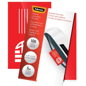 laminating sleeves business cards GBC Self Sealing Laminating Pouches - Business Card Size - 8 Mil main image 1