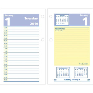 At-A-Glance QuickNotes Daily Desk Calendar Refill - AAGE51750 - Shoplet.com
