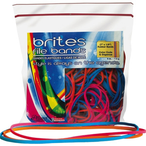 Brites Alliance Rubber Brites 07800 File Bands - Non-Latex Colored ...