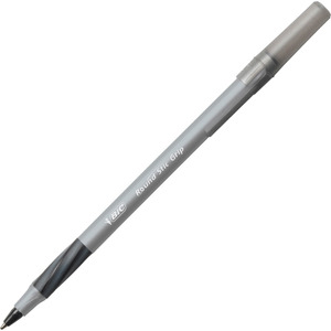 BIC Round Stic Grip Ballpoint Pen - BICGSMG11BK - Shoplet.com