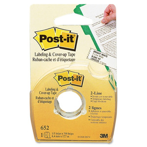 Post-it Labeling/Cover-up Tape - MMM652 - Shoplet.com