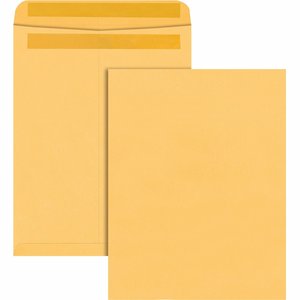 Quality Park Redi-Seal 9x12 Inch Kraft Envelopes - 28 Lb Brown Self-Sealing Catalog Mailing Envelopes, Pack Of 100